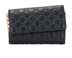 Gucci Key Holder, Leather, Navy, 2149, DB, 1*